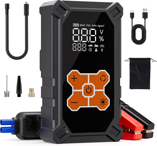 QKMPOM 5000A Jump Starter: Power & Precision!