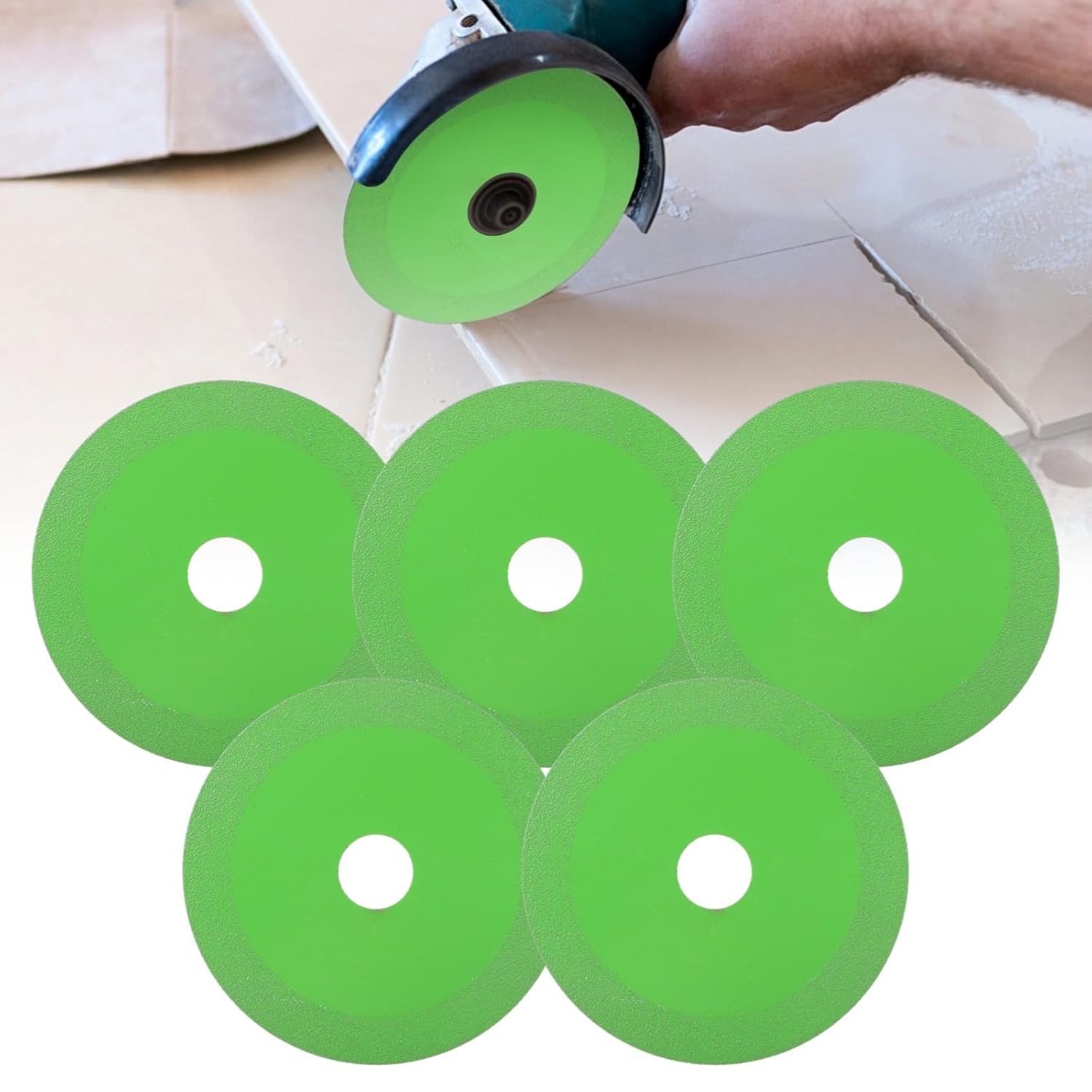 5 Pcs Glass Cutting Disc Set - Precise Chip-Free Cuts, Epicover 