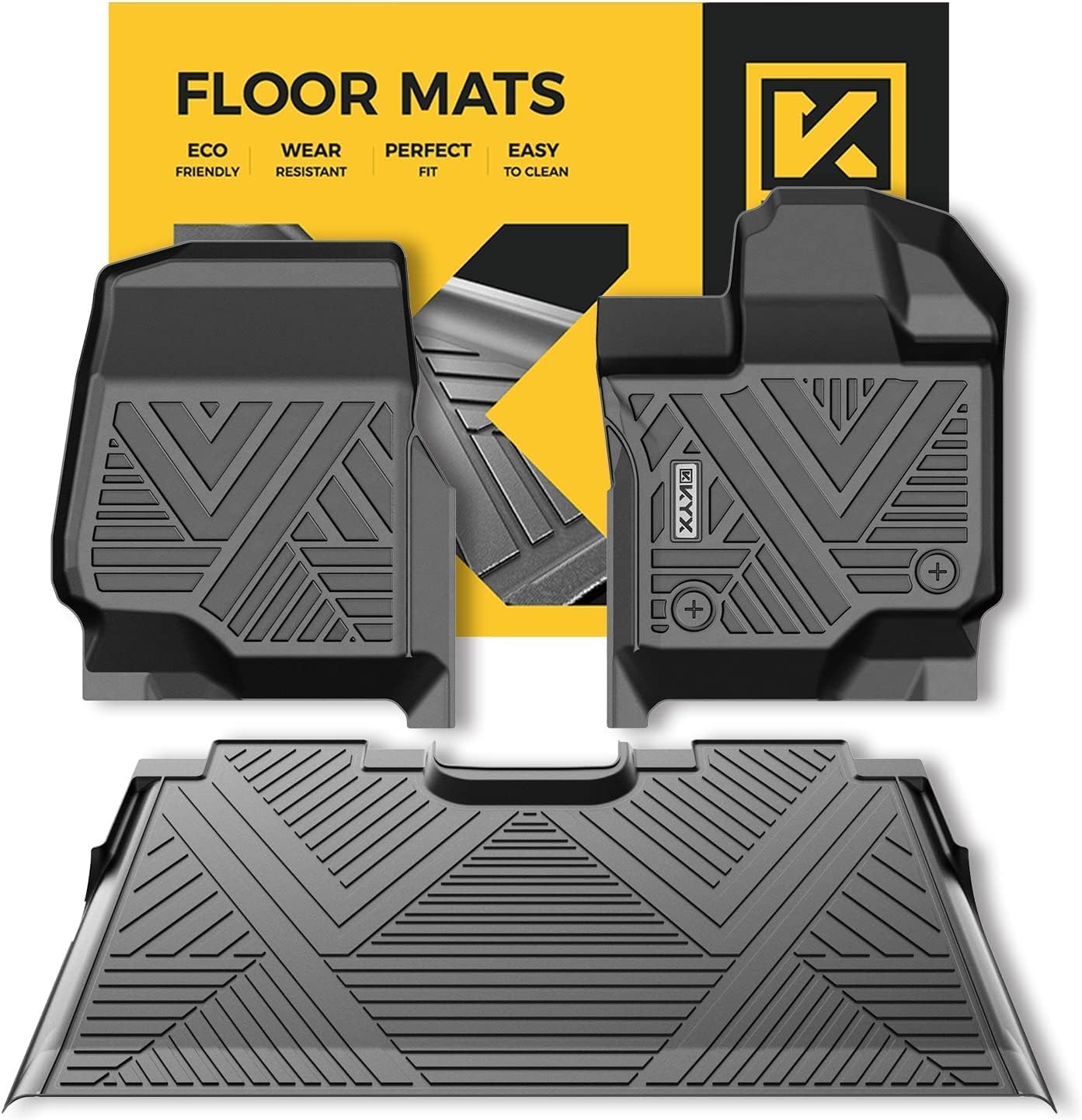 All Weather Floor Mats for Ford F150 SuperCrew 2015-2025