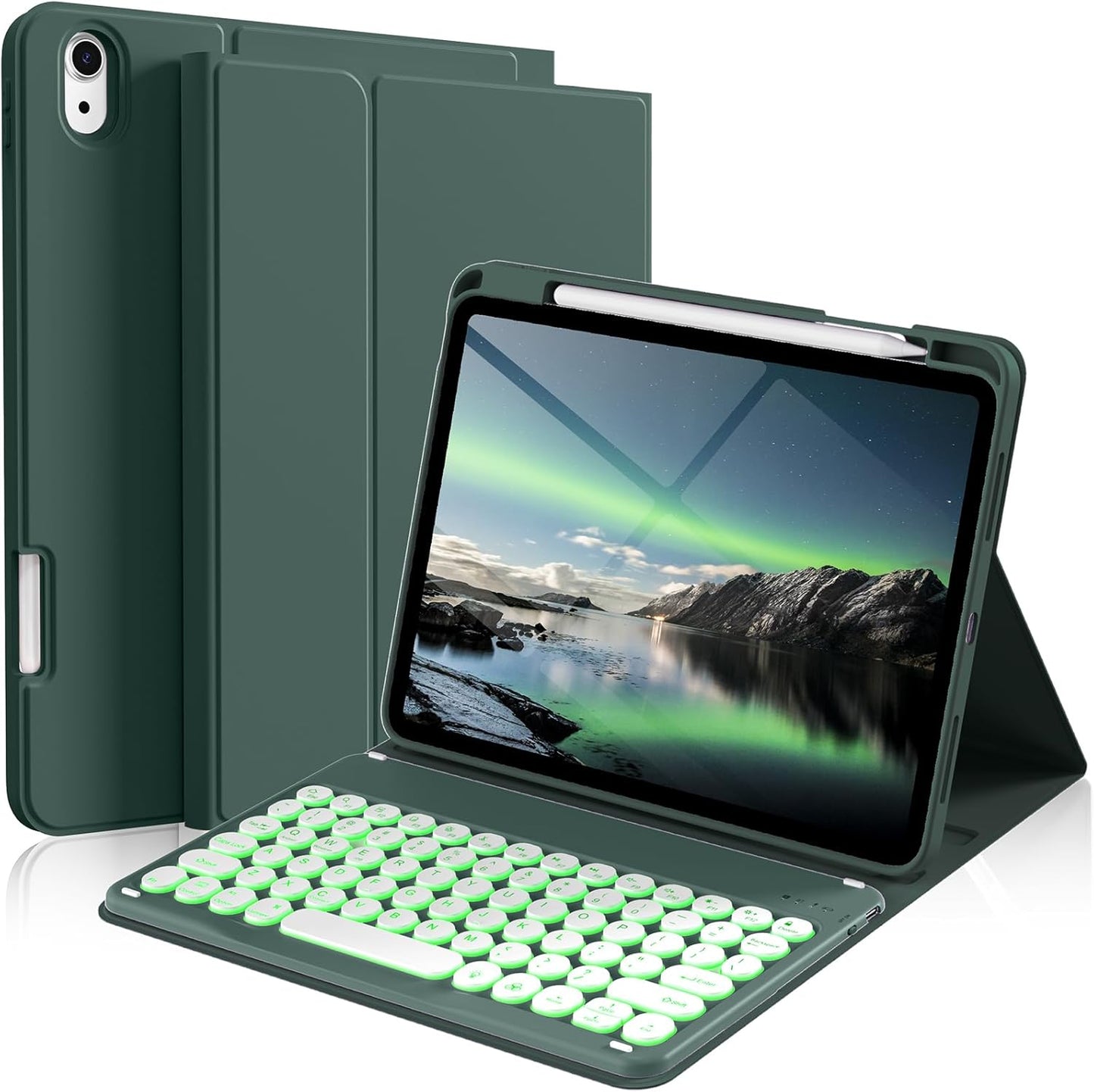 kenke iPad 11/10th Gen Case with Detachable Keyboard & Backlight
