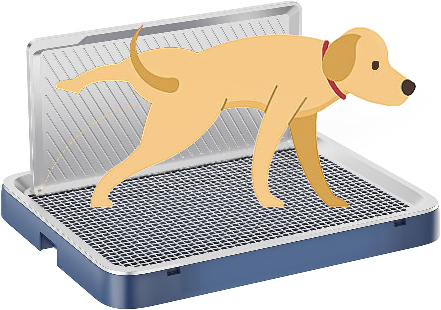 Indoor Dog Potty Tray with High Wall for Small Dogs and Puppies