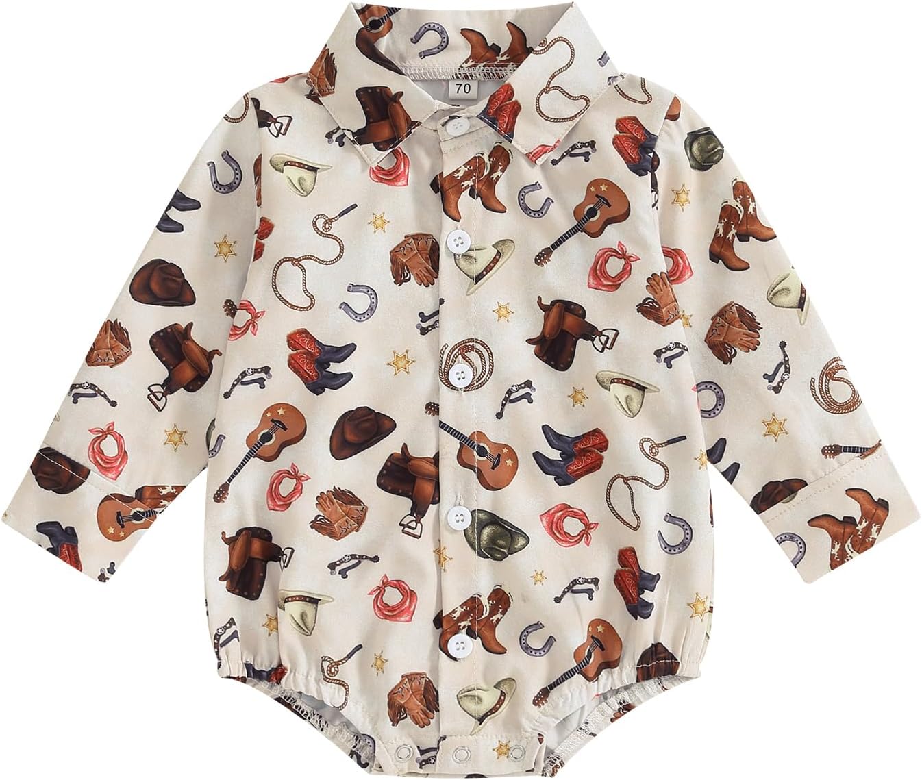Western Cowboy Baby Boy Romper - Stylish Gentleman Outfits