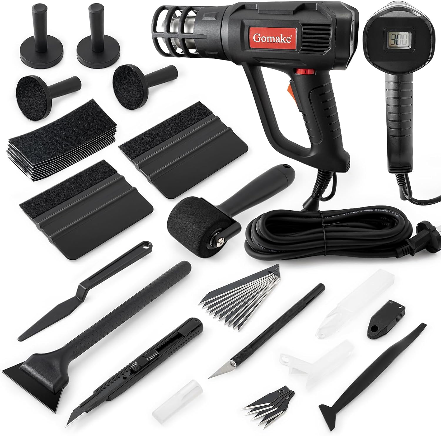 Gomake Vinyl Wrap Tool Kit with Heat Gun for Tinting Cars