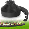 4-Inch x 50 ft Landscape Edging Border with 75 Spikes - No-Dig Garden