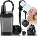 Portable Shower for Camping with LED Battery & Temp Display - Long Run