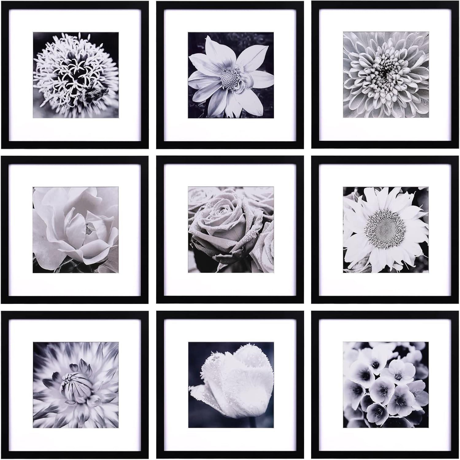 Yaetm 12x12 Picture Frames Set of 9 for Stunning Displays