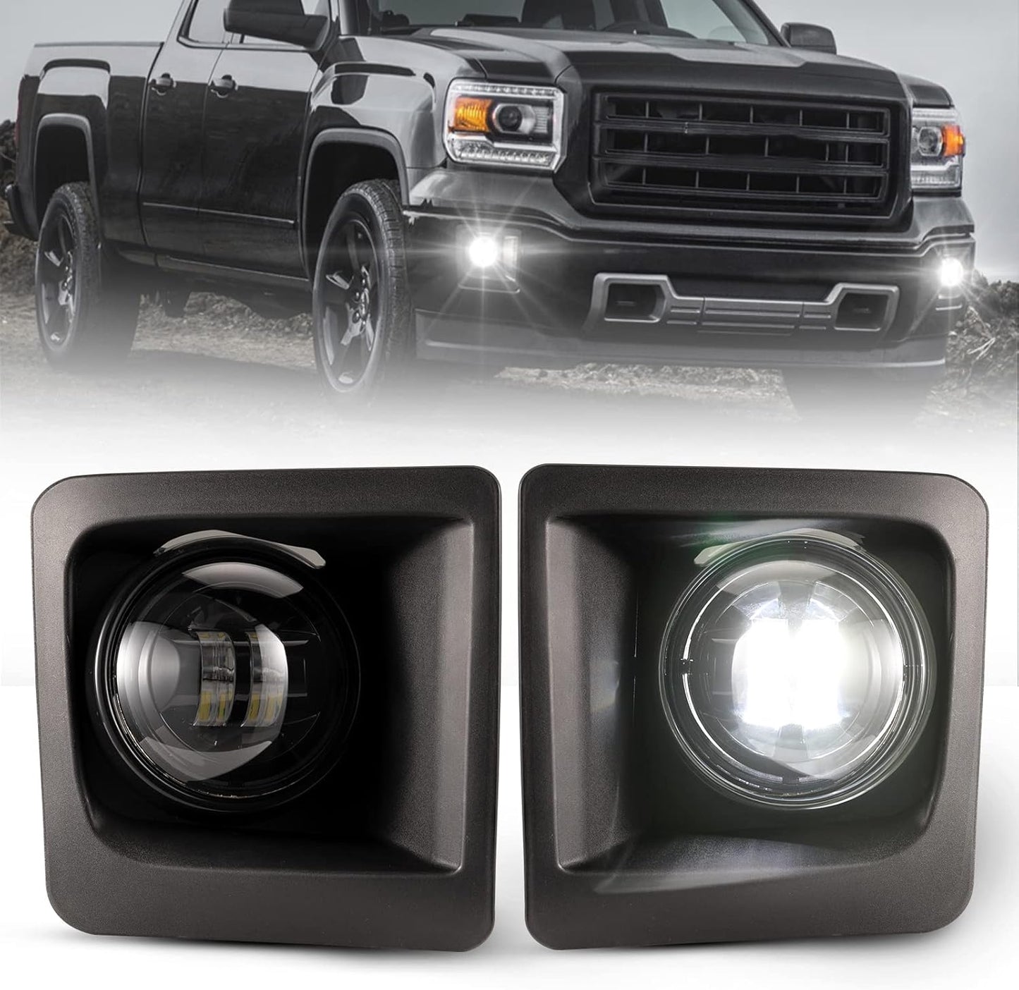 BUNKER INDUST LED Fog Lights for 2014-2015 GMC Sierra 1500