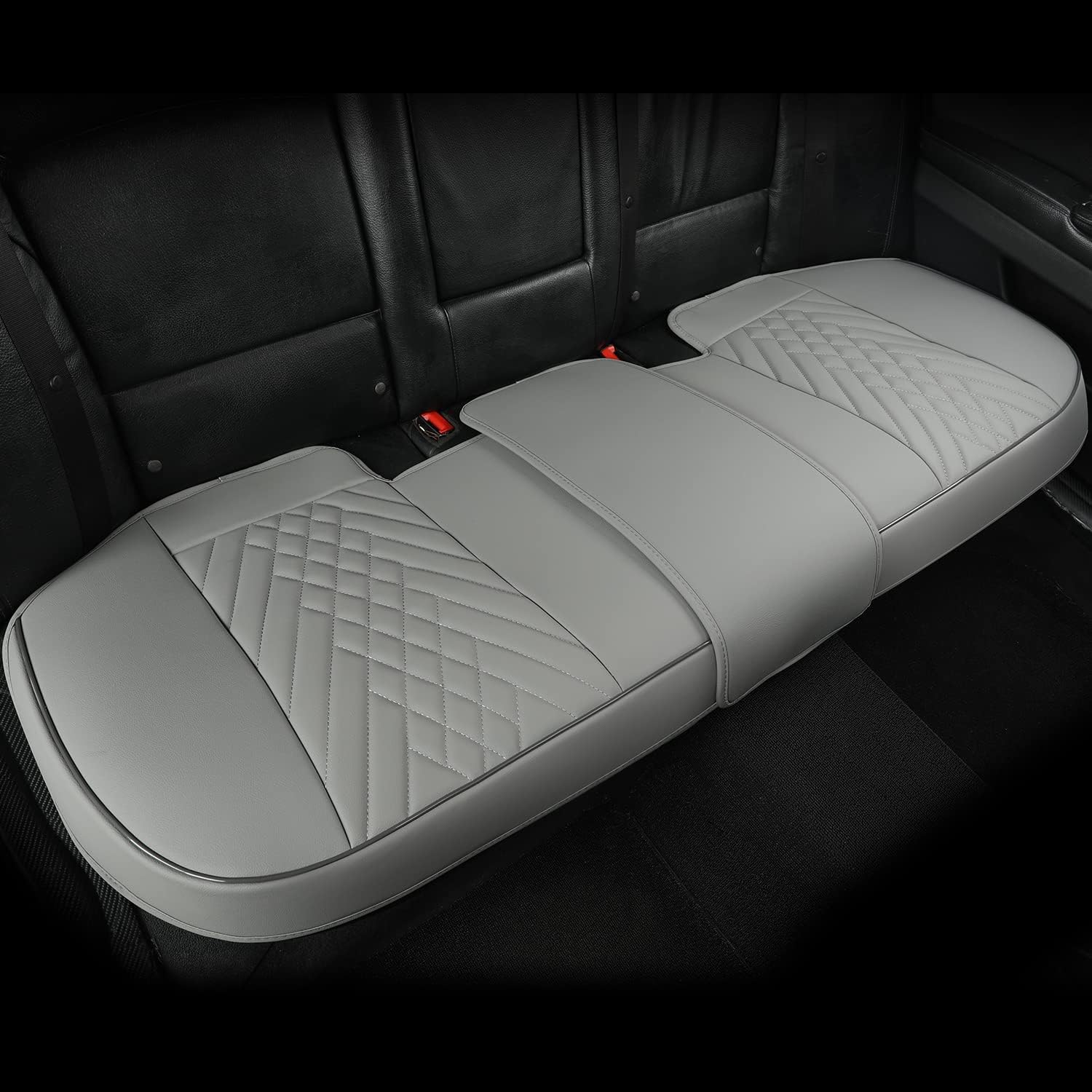 GIANT PANDA Premium PU Leather Rear Car Seat Cover Protector