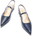 C.Paravano Women's Slingback Flats - Pointed Toe Snake-Print Comfort