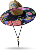 Straw Hat for Men & Women UPF 50+ Wide Brim - Lifeguard Hat