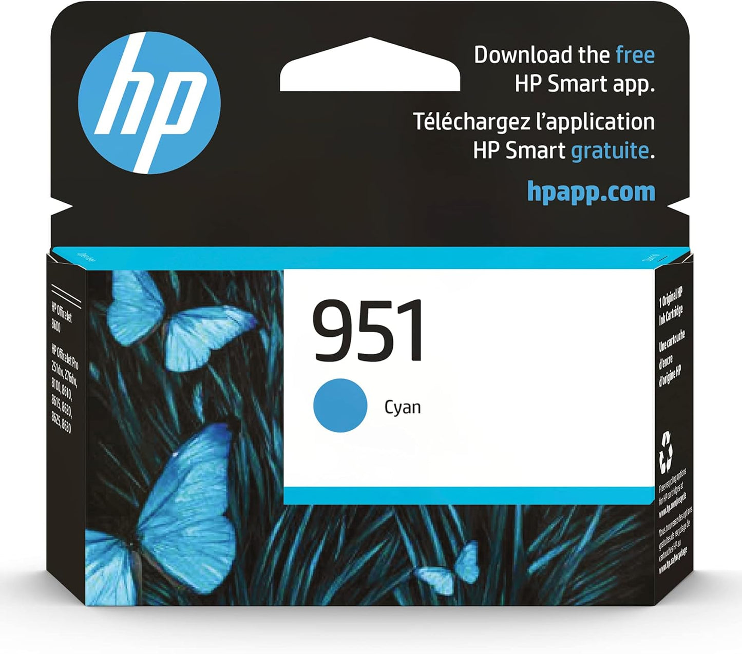 HP 951 Cyan Ink Cartridge for OfficeJet 8600 and More