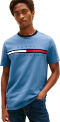 Men's Cotton Signature Stripe Graphic Tee - Soft Washed Comfort