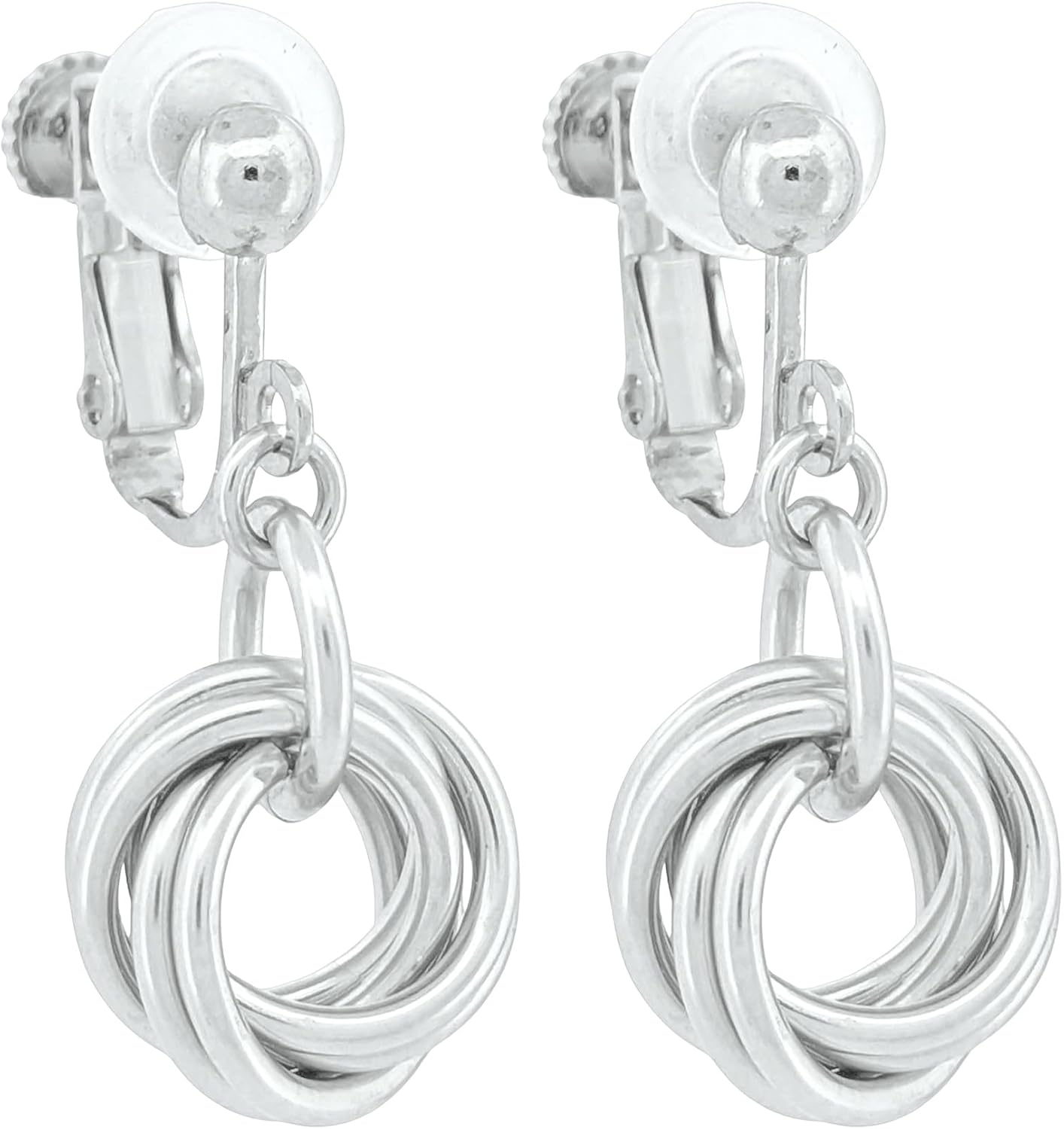 Dainty 925 Sterling Silver Love Knot Earrings for Everyday Wear