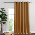 Sliding Door Curtain 100 in Extra Wide Blackout Panel - Gold Brown