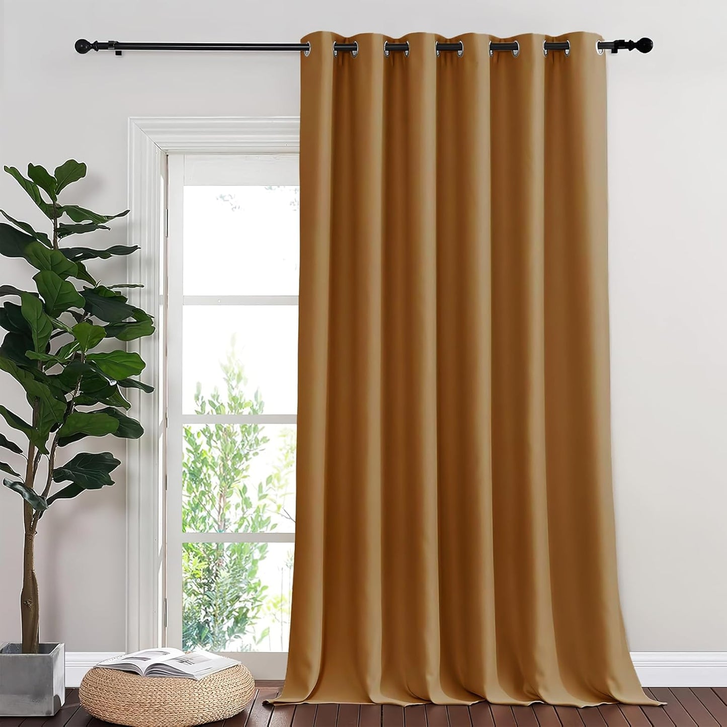 NICETOWN Blackout Thermal Insulated Sliding Door Curtain Panel