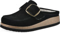 Women's Brown Leather Bueno Mule - Contoured Cork Footbed