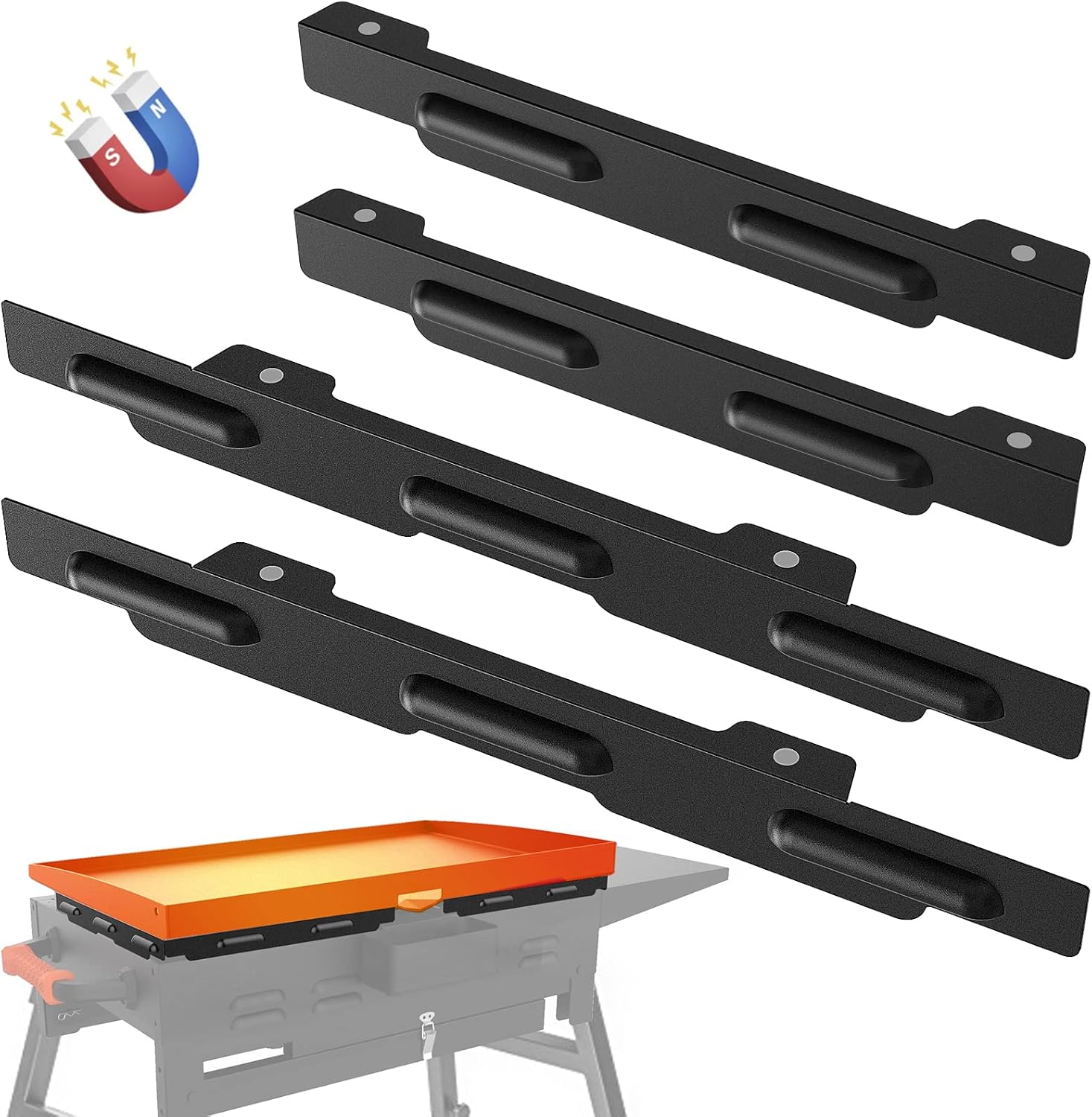 Wind Guards for Blackstone 28in Griddle - Magnetic Stainless Steel