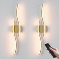 Battery Operated Wall Sconces Set of Two - Wireless Rechargeable LED