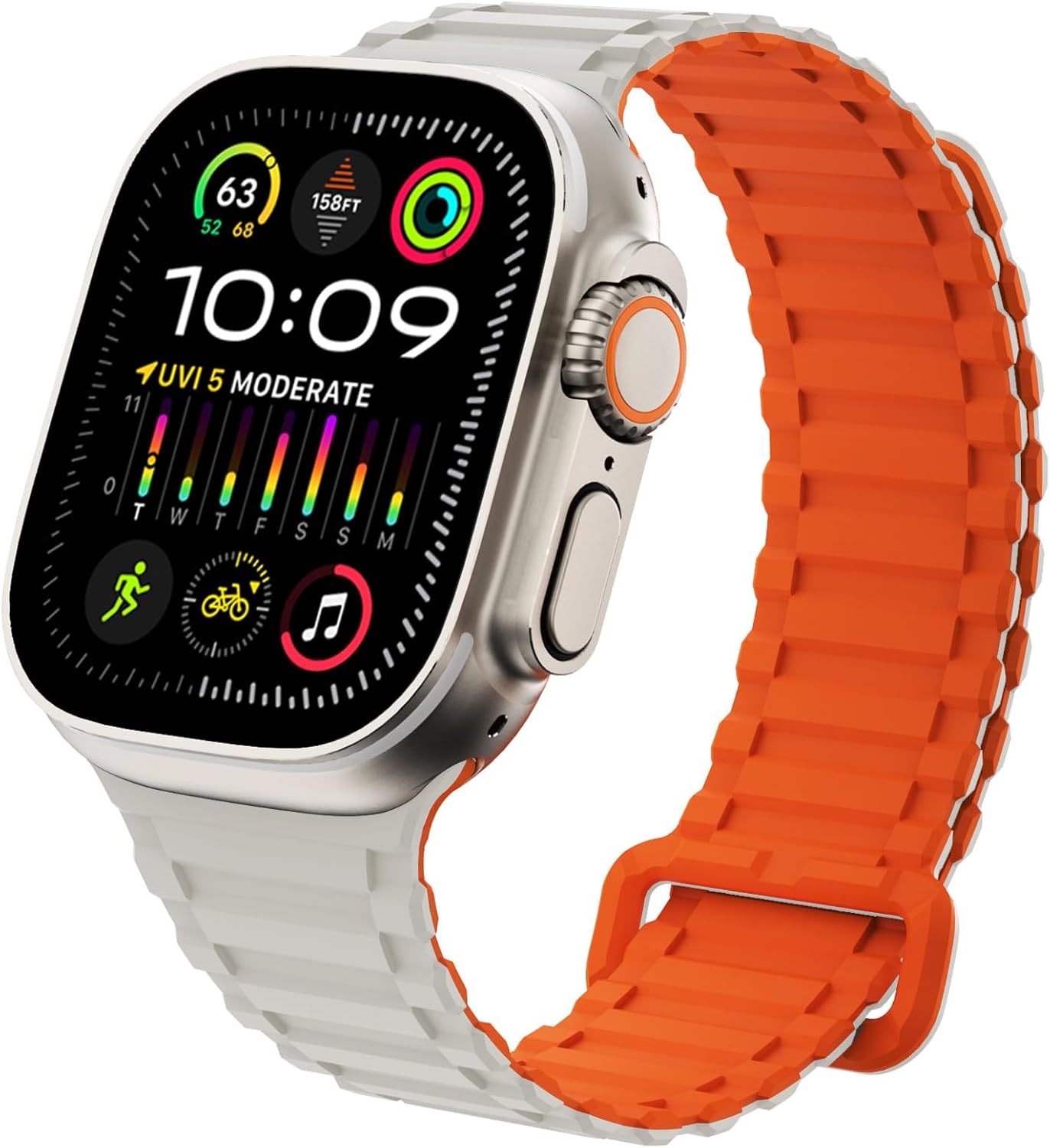 Strong Magnetic Silicone Apple Watch Band for Men and Women