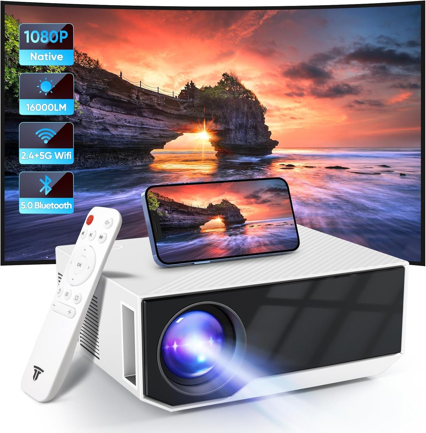 ZDK Full HD Outdoor Projector with WiFi & Bluetooth