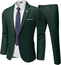 MY'S Men's 2 Piece Slim Fit Suit One Button Jacket Pants Set - Classic