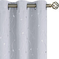 Room Darkening Curtains 84 in Greyish White - Elegant Thermal Blackout