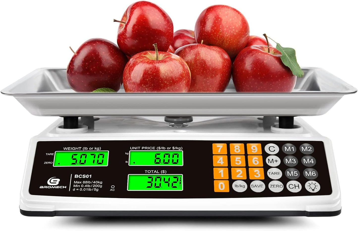 Price Computing Scale for Produce and Meat - 88lb Capacity
