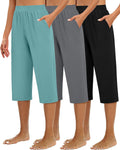 Women's Cropped Capri Sweatpants by Huukeay for Relaxed Fit