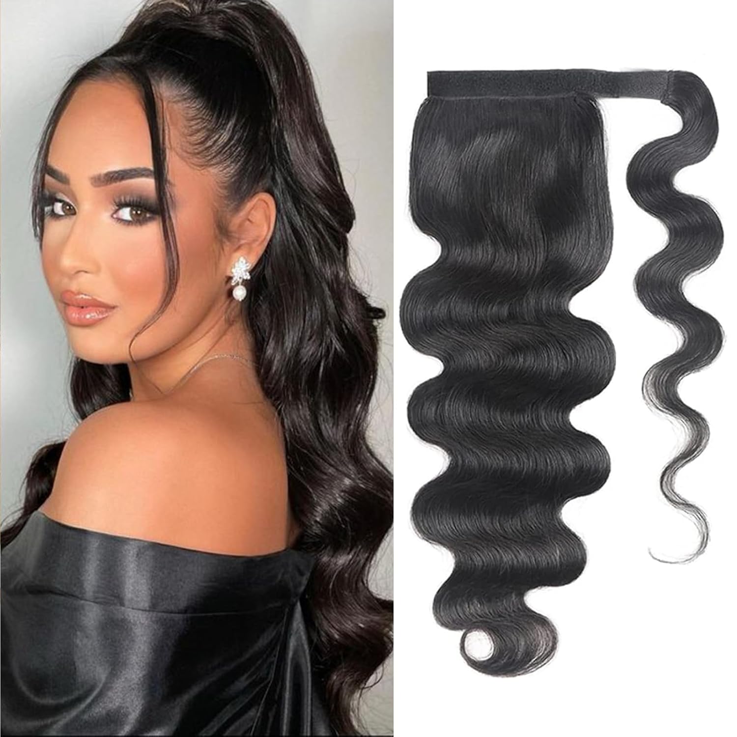 100% Brazilian Virgin Human Hair Ponytail Extension for Black Women