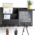 Key Holder for Wall - Mail Holder Organizer with Shelf and Hooks