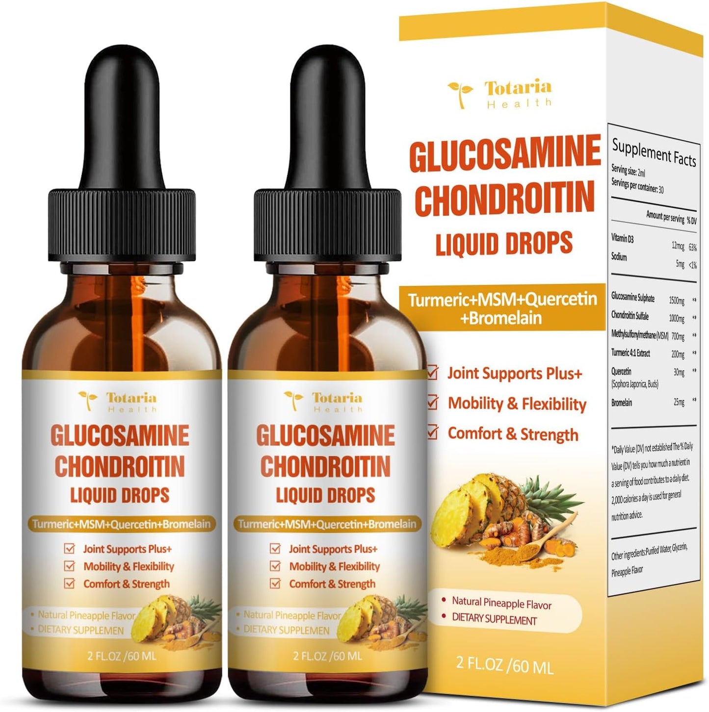 Glucosamine Chondroitin MSM Support for Joint Health Drops
