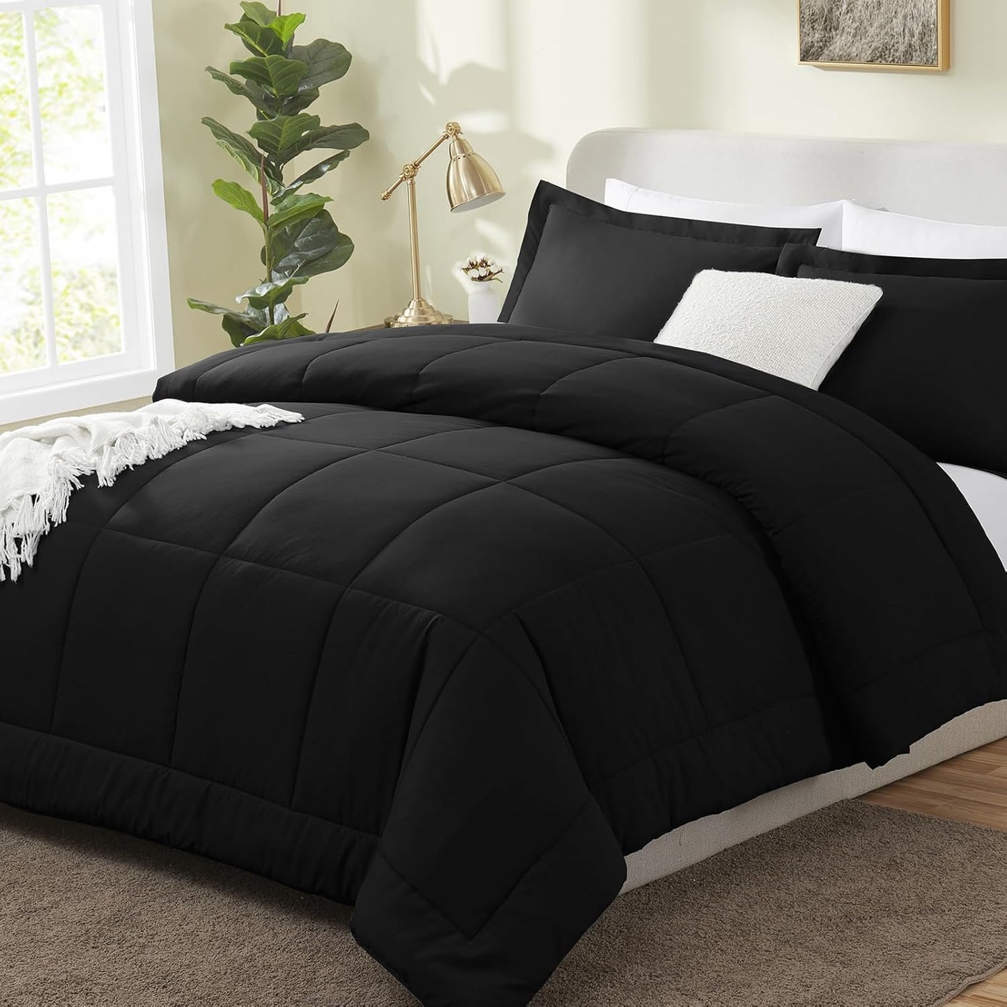 CozyLux California King Size Comforter Set for All Seasons