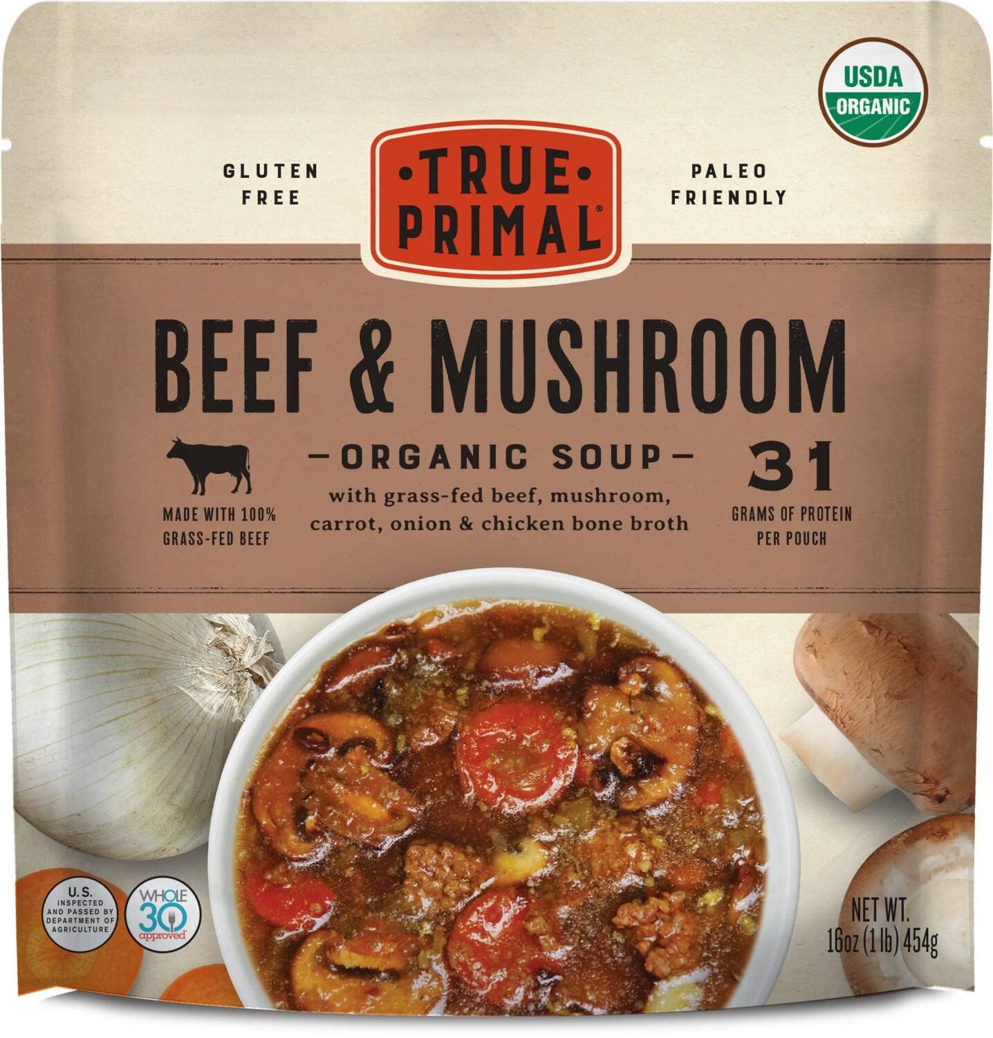 True Primal Beef & Mushroom Organic Soup - Gluten Free & Paleo