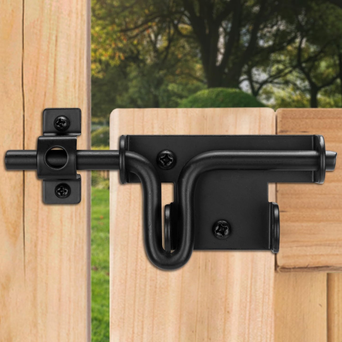 Heavy Duty Slide Bolt Gate Latch for Wooden Fence Security