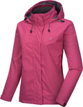 Womens Waterproof Rain Jacket Lightweight Outdoor Windbreaker - Travel