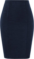 Kate Kasin Womens Knee Length Tweed Pencil Skirt - Sleek Office Fit