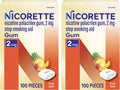 Nicorette Nicotine Gum Stop Smoking Aid, 2 mg, Fruit Chill Flavor