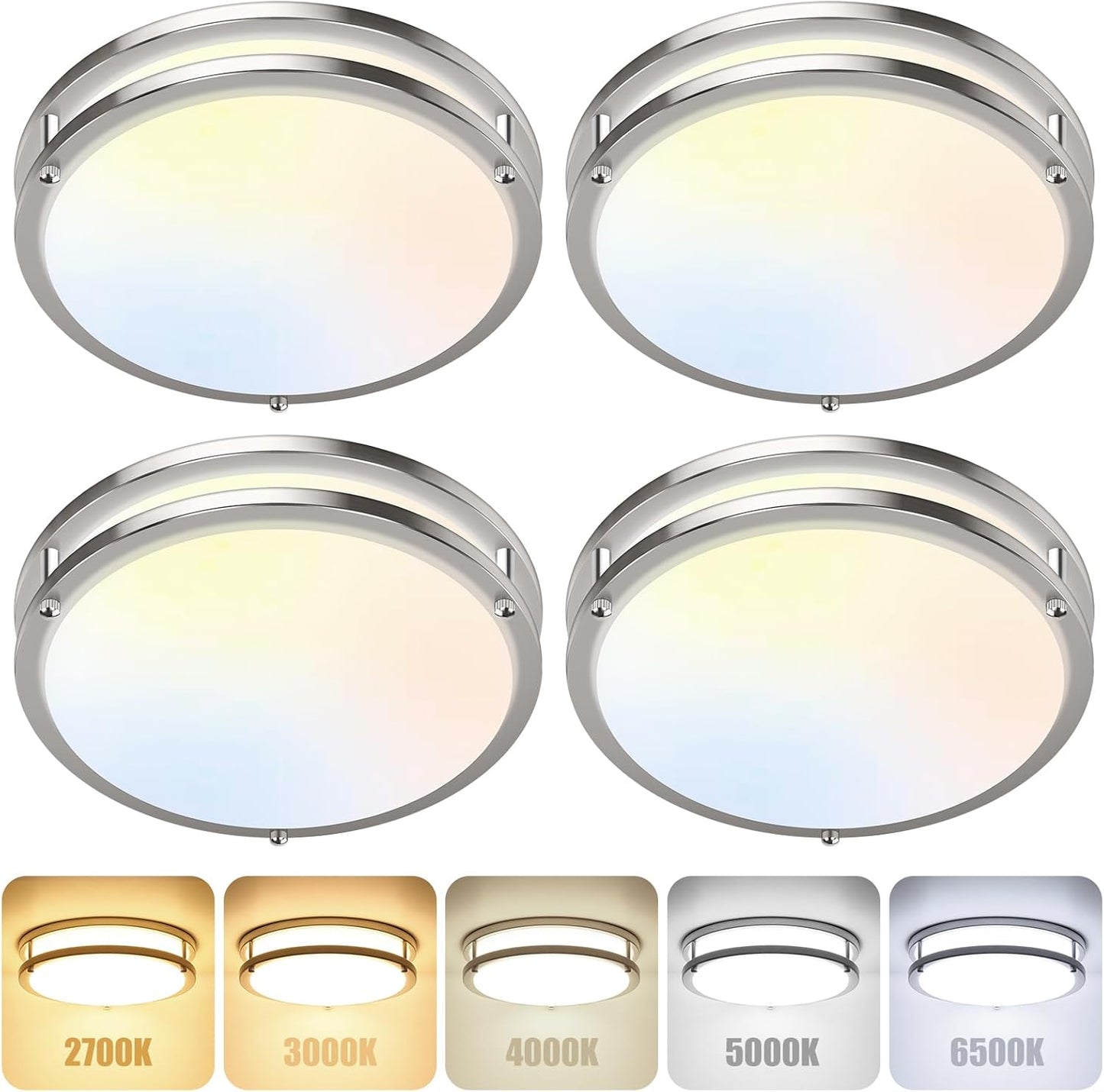 Dimmable LED Ceiling Lights 4-Pack for Home Lighting Needs