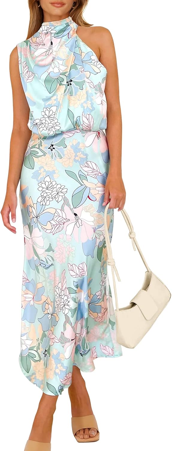 Elegant Satin Maxi Dress for Women - Perfect for Summer Events