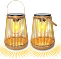 Solar Lanterns KagoLing Outdoor Hanging Rattan Lights - Warm Glow