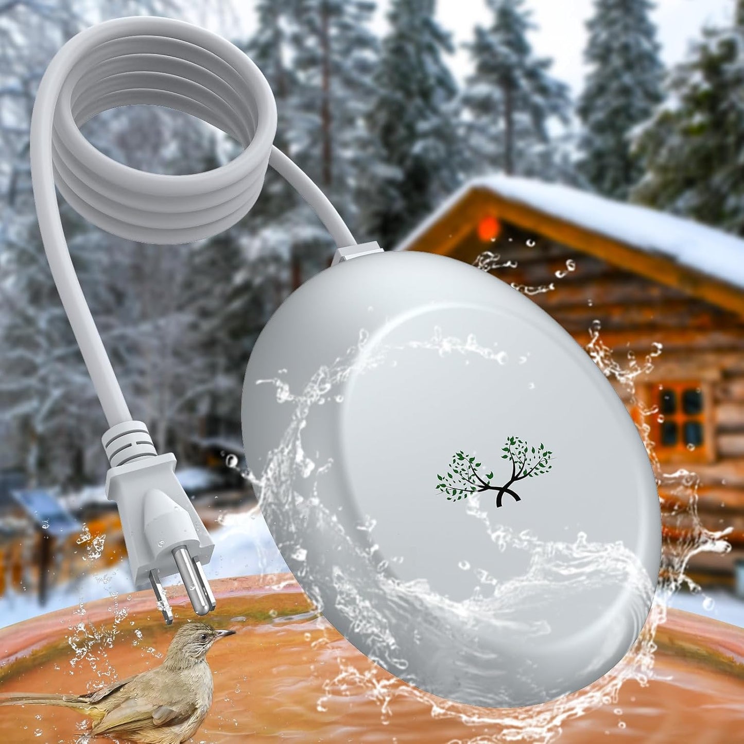 Keten 70W Bird Bath Heater - Winter Water Deicer