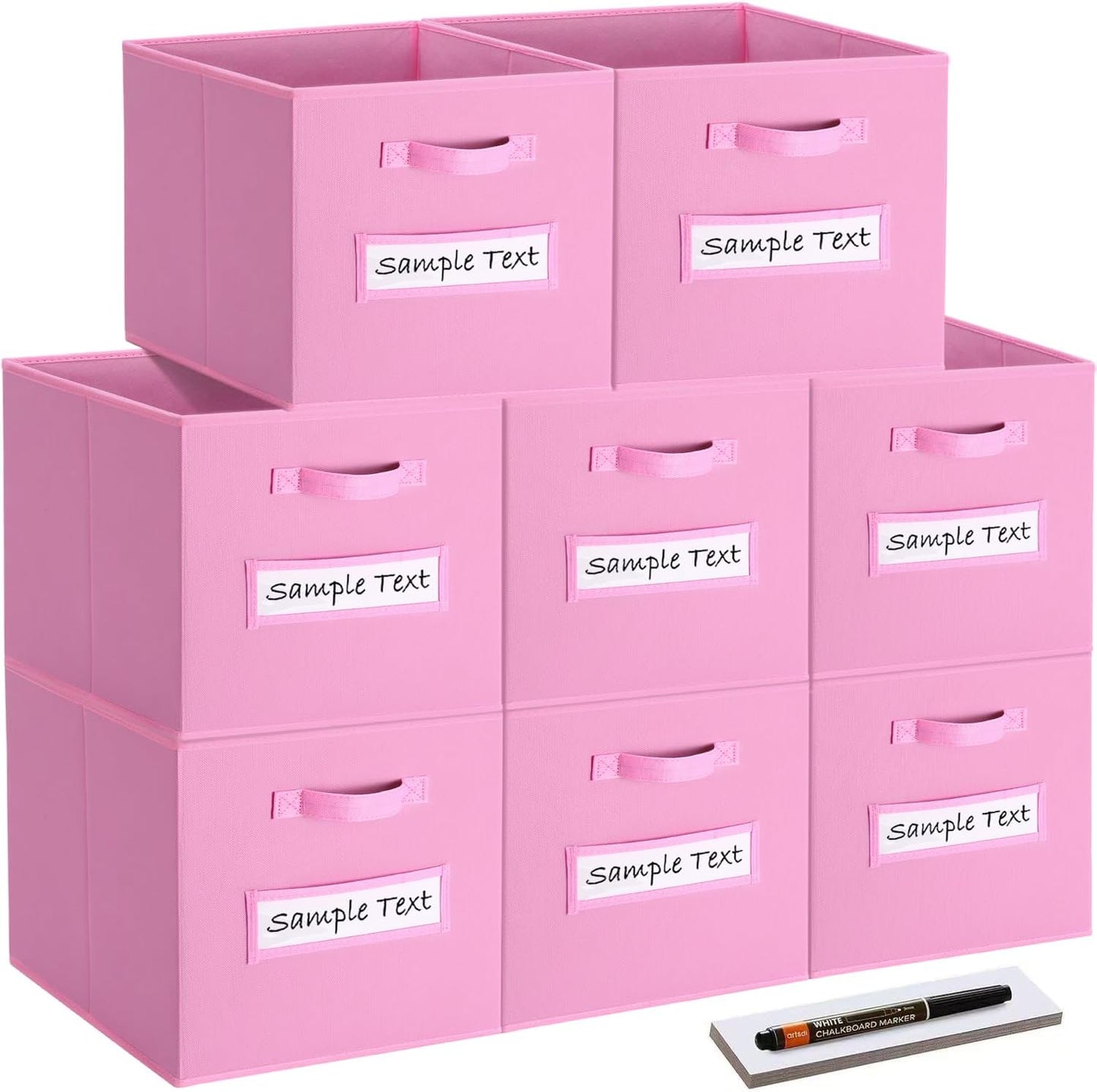 artsdi Fabric Storage Cubes 13 Inch Organizer Bins - 8 Pack