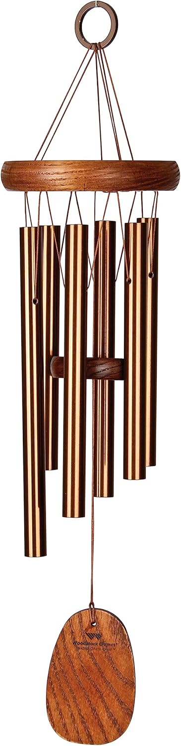 Woodstock Chimes Neptune Wind Chime for Outside 16in Bronze