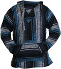 Mexican Baja Hoodie Hippie Surf Poncho Sweater Pullover - Cozy Fleece