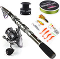 Telescopic Fishing Rod Reel Combo - Carbon Fiber Pole and Reel