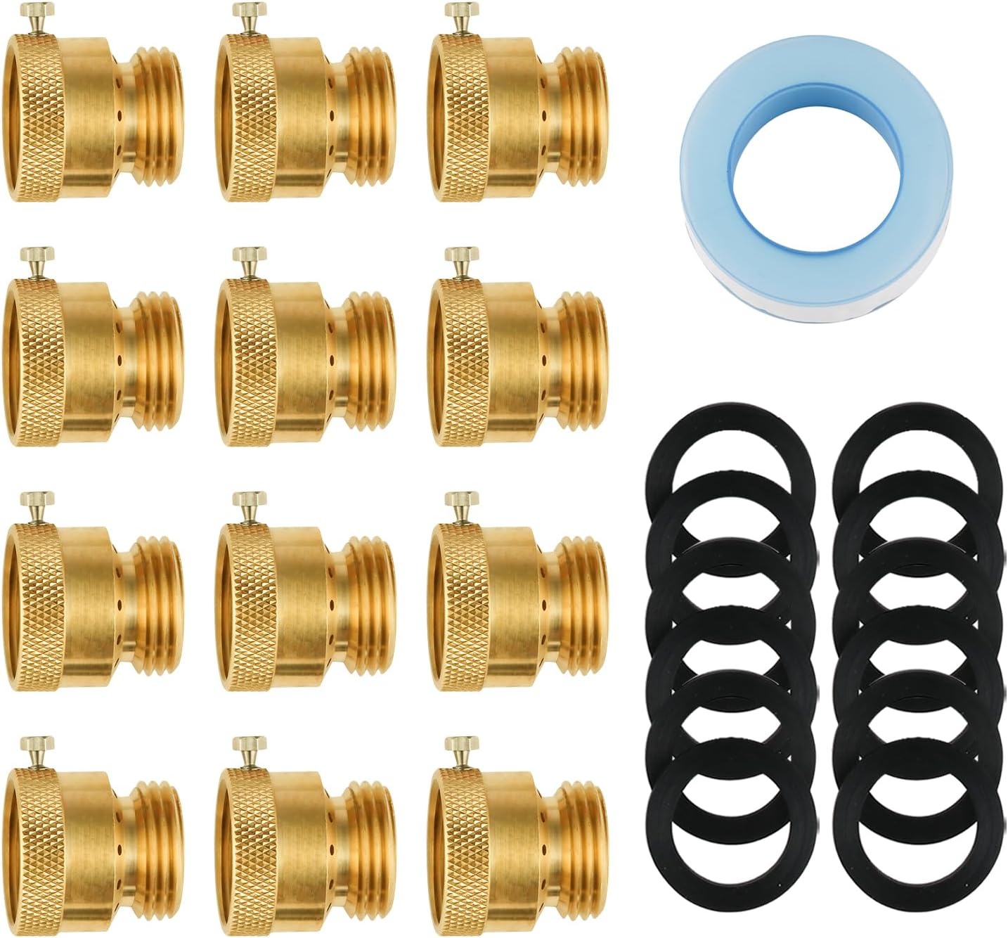 SUNGATOR 12-Pack Anti Siphon Valve for Garden Spigot and RV