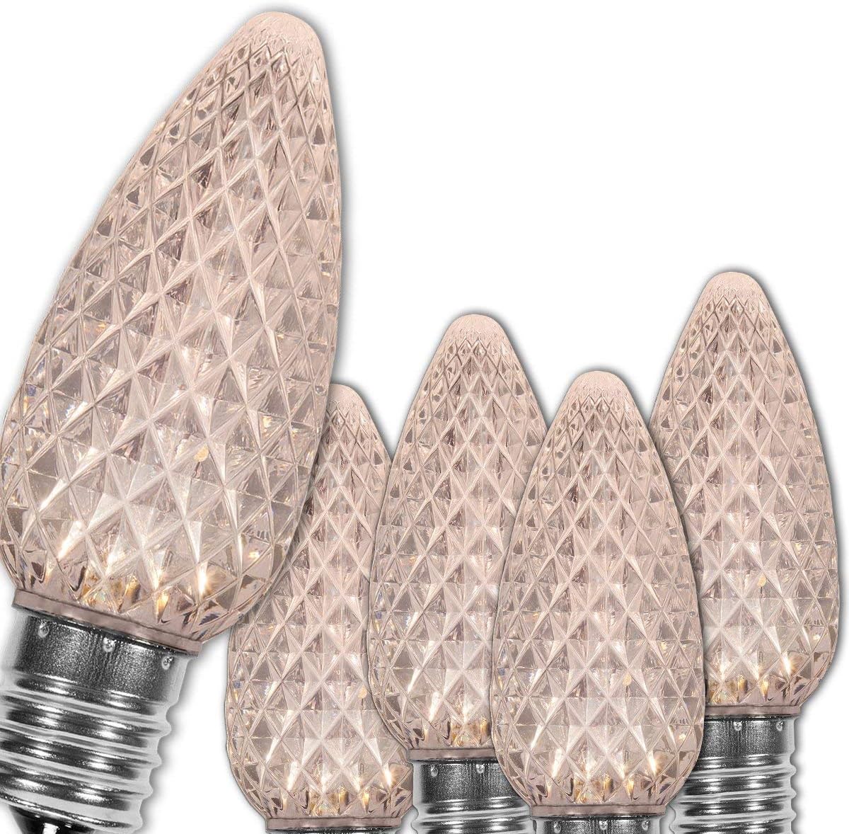 OptiCore LED C9 Warm White Christmas Light Bulbs - 25 Pack