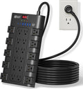 10Ft Power Strip Surge Protector 22 Outlets with 45W USB-C Fast