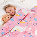 Kivik Weighted Blanket 5 lbs Pink - Calming Kids Throw