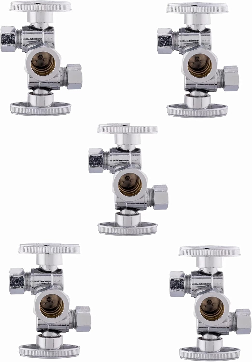 EFIELD 1/4 Turn Dual Compression Outlet Angle Stop Valve